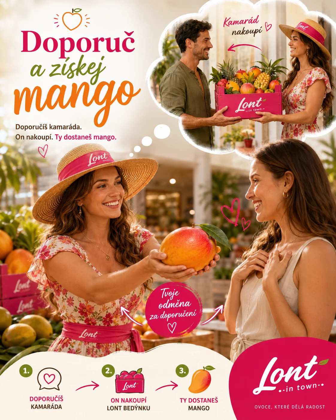 Doporuč Lont kamarádovi a získej mango za jeho nákup